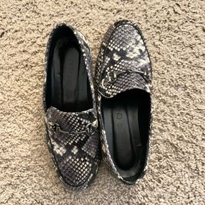 Snakeskin loafers